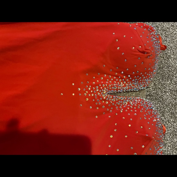 Strawberry Rhinestone-Scatter
Open-Back Strapless Gown • - Picture 6 of 8